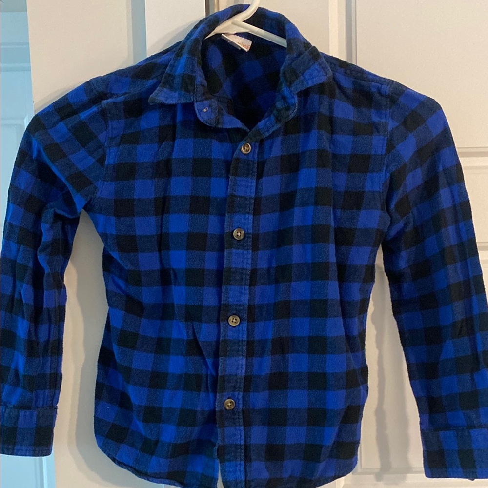 Jumping Beans Blue and Black Casual Button Down Shirt